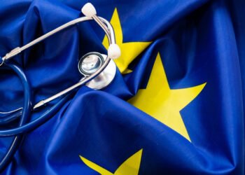 Stethoscope,With,European,Union,Flag.,Concept,Of,The,Health,Of