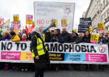London,,Uk.,16th,Feb,,2019.,A,Muslim,Woman,Protester,Shouts