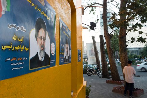 Tehran,,Iran,-,June,17,,2021:,Ebrahim,Raisi,Poster,On