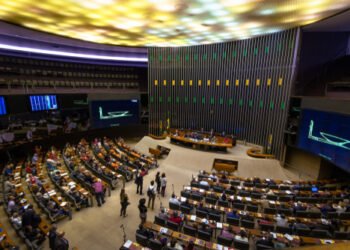Brasilia, Brasil - Aug 27, 2018: Chamber of Deputies Plenary at Brazilian National Congress - Brasilia, Distrito Federal, Brazil