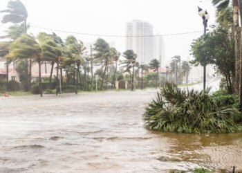 A,Flooded,Street,After,Catastrophic,Hurricane,Irma,Hit,Fort,Lauderdale,