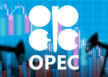 Opec,Logo.,Inscription,Opec,On,The,Background,Of,Falling,Charts.