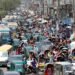 Dhaka, Bangladesh - March 08, 2022: Traffic jam in Mirpur road of Dhaka. Traffic jam is a regular sore day in and day out to the people of Bangladesh capital Dhaka.