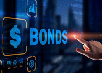 Businessman,Clicks,A,Bonds,Virtual,Screen.,Bond,Finance,Banking,Technology