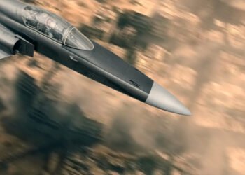 Fighter,Jet,Aircraft,Flying,Low,Over,A,Urban,Area,Of