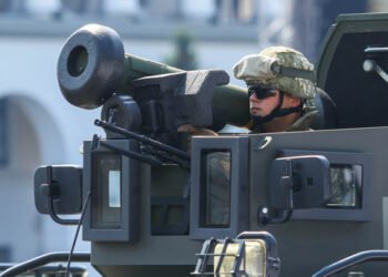 Kyiv,,Ukraine,-,August,24,,2021:,Ukrainian,Fighter,With,A