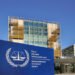 THE HAGUE, NETHERLANDS - FEBRUARY 14,2018: The International Criminal Court entrance sign at the ICC building