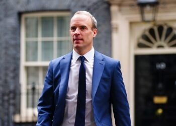 Deputy Prime Minister Dominic Raab, leaves Downing Street, Westminster, London, after the first Cabinet meeting with Rishi Sunak as Prime Minister. Picture date: Wednesday October 26, 2022.