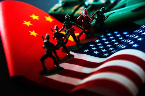 China-us,Trade,War,Concept,-,Military,Battle,On,China,And