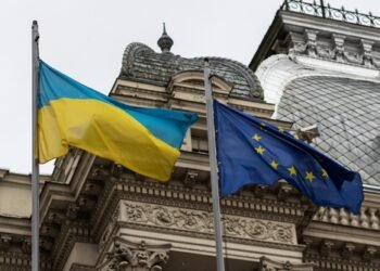 Lviv,,Ukraine,-,March,8,,2022.,Flags,Of,Ukraine,And