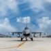 Konya, Turkey - 07 01 2021: Anatolian Eagle Air Force Exercise 2021 F16 Fighter jet in a taxiing position in Turkey