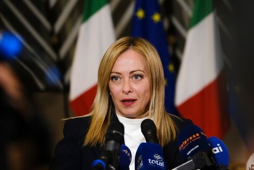 Newly,Appointed,Italian,Prime,Minister,Giorgia,Meloni,Speaks,To,The