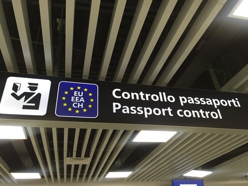 Passport,Control,Sign.,Airport,Signs.,European,Union,Passport,Control.,Departure