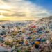 waste plastic bottles and other types of plastic waste at the Thilafushi waste disposal site.