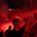 Supporters of the extreme far-right Golden Dawn party celebrate after the early election results, at the central offices of the Golden Dawn in Thessaloniki, Greece 17 June 2012.