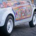 Taormina, Messina / Italy - October 04 2020: Decorated vintage Fiat 500 in Taormina, Sicily, Italy