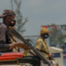 Nigerian security operatives during a military operation, ahead of the Governorship election, in Benin City, Edo, Nigeria, on September 17, 2020