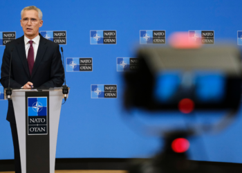 NATO Secretary General Jens Stoltenberg speaks during a media conference after a meeting of NATO defense ministers at NATO headquarters in Brussels, Belgium on June 16, 2023.