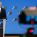 NATO Secretary General Jens Stoltenberg speaks during a media conference after a meeting of NATO defense ministers at NATO headquarters in Brussels, Belgium on June 16, 2023.